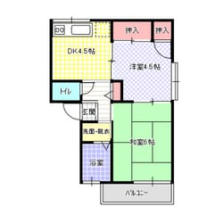 ワールドライフ中田Ⅰの物件間取画像